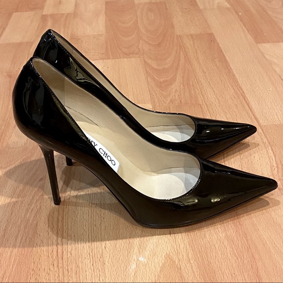 Jimmy Choo Shoes - Jimmy Choo Abel 100 Black Patent Pumps 37 EU/ 7 US